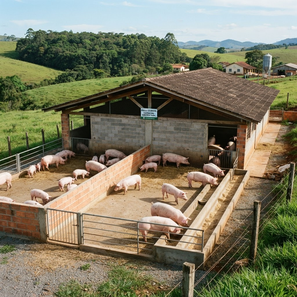 Projeto rural: Chiqueiro / casa de porcos
