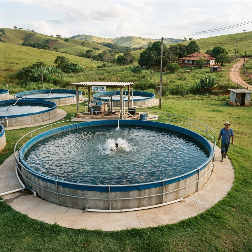Projeto rural: Tanque de peixe